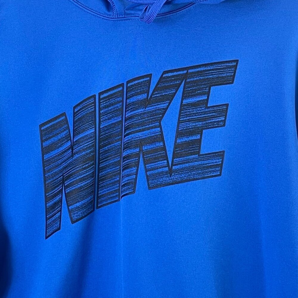 Nike Hyper Blue Hoodie Pullover Thermal Fit Men's Size XL - Picture 6 of 11